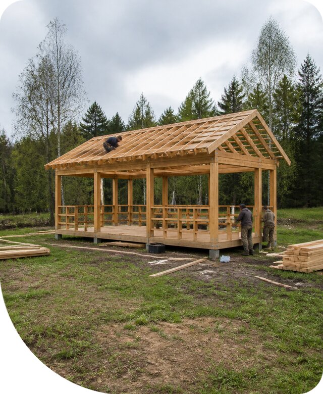 Строительство и монтаж беседки 4 на 6 под ключ в Черняховске